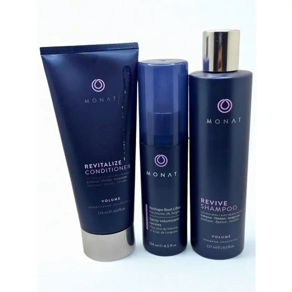 MONAT Volume System 3 Pc Kit Revive Shampoo Conditioner Root Lifter New In Box